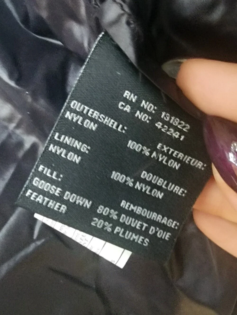 SAM. Girls Freestyle Goose Down Puffer Jacket Jet Black Size 14
